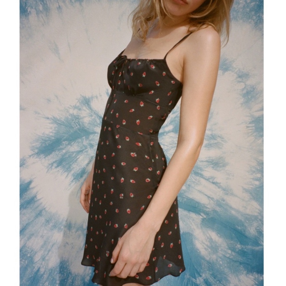 Realisation Par Black Inez Strawberry Mini Dress Size XS Worn Once